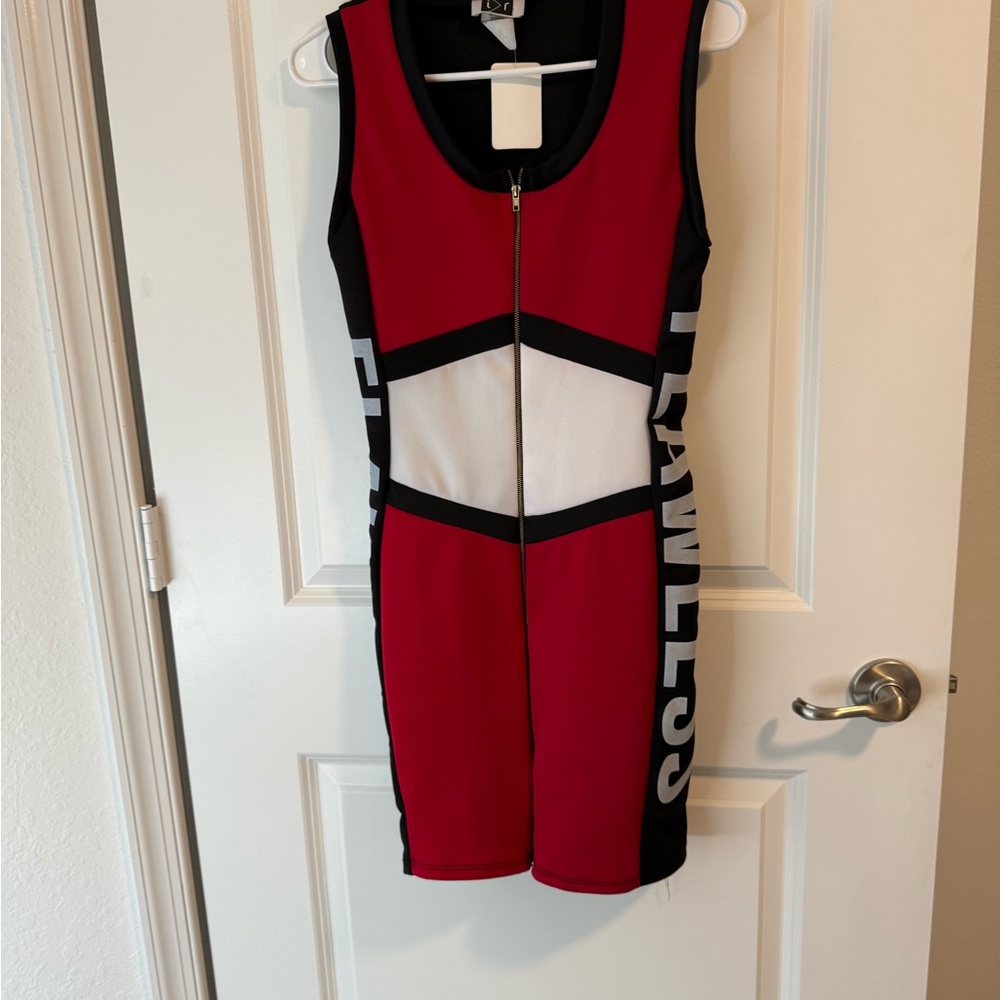 Stylish Red and Black Mini Dress